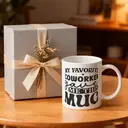 Alphynix 1pc 11oz White Mug with "MY FAVORITE COWORKER gave ME THIS MUG" Office Humor Quote, Playful Desk Gift for Christmas or Thanksgiving image 4