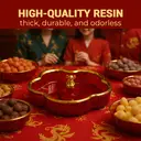 Boîte de Rangement à 5 Compartiments 28×28×7cm  
Plateau à Fruits Transparent avec Couvercle – Boîte de Rangement pour Bonbons, Noix et Snacks de Luxe – Plat à Fruits Secs et Apéritifs image 3