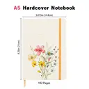 Jubiluu A5 Hardcover Notebook with Lined Pages - 96 Sheets (100g offset paper), Bookmark & Elastic Band -Classic Cream Ruled Journal for Writing, School, Office, and Gifts-Blush Floral Bouquet image 2