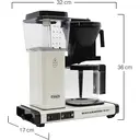Moccamaster KBG Select Filter Coffee Machine, Handmade in the Netherlands, Retro Design, 1.25 Litres, Off-White - 53805 image 4