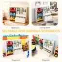 AIYAPLAY Toy Storage Unit, 3-Tier Toy Organiser Shelf with 6 Removable Storage Bins and Large Box, Childrens Bookcase for Bedroom, Nursery, Playroom, Multicoloured image 3