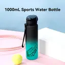 JORDAN & JUDY Tritan Sports Water Bottle with Handle - Ombre Black, 1000ml image 1
