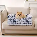 FUNNYFUZZY Tapis protecteur de canapé pour chien et chat tie-dye bleu - Taille S image 1