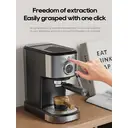 HiBREW H5A 15Bar Semi Automatische Espresso Koffiemachine Met 1,2L Watertank Real-Time Temperatuurmeter Eén-Touch Extractie Krachtige Stoomkoppenwarmer image 5