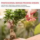 FLORA GUARD Lot de 2 sécateurs de taille en acier inoxydable affûtés à pointe fine avec lame droite et courbée image 2