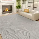 HOMCOM Tapis salon 160 x 120 cm, tapis à poils épais géométrique, moelleux et antidérapant, style moderne, pour salon, chambre à coucher, bureau, gris image 6