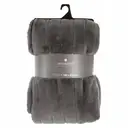 Atmosphera Manoir Plaid en fausse fourrure gris foncé - 180 x 230 cm image 1