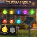 Vivreal Solar Bubble Ball String Lights – 7M (23 ft) 50 LEDs Multi-Color， Waterproof Outdoor Solar Fairy Lights for Garden， Patio & Holiday Decoration, New Year Sale , Top gift picks image 0