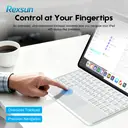 Rexsun Tablet Keyboard Case – Magnetic Floating Design， Detachable Protective Cover， Precision Trackpad for iPad Pro 11"/Air 10.9"/11"， Model P11-2 (White) image 2
