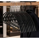 10 Cintres en Métal Ultra Fins avec Revêtement en Caoutchouc Antidérapant, Noir, pour Vêtements de Forme, Résistants et Robustes image 1