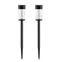 UME 2 Pack Solar Pathway Lights Outdoor, Bright Solar Garden Lights with Metal Design–IP65 Waterproof, Auto On/Off, 3000K LED Landscape Lighting for Yard, Lawn, Walkway, Driveway, Patio Decor image 6