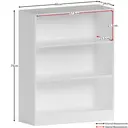 Vida Designs Bookcase Cambridge 3 Shelves White image 6