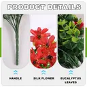 4Pcs 28.7in/72.8cm
Artificial Hanging Flowers for Outdoors Fake Plants Decoration,Faux Silk Colorful Daisy Eucalyptus Realistic for Outside Home Planter Porch Patio Yard Decor(red) image 3