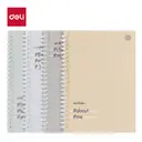 Deli Light Tone Series Lot de 4 carnets à spirale A5, papier ligné 70g/m² - 80 feuilles/160 pages image 1