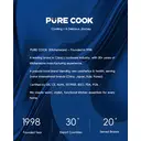 PURECOOK Wok antiadhésif - wok sans Téflon, antiadhésif en acier inoxydable, wok avec couvercle, moins de fumée - Essentiels de la cuisine, cuisson, friture - compatible gaz/induction/électrique, 32 cm (avec couvercle) image 2