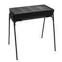 Großer Holzkohlegrill, 70 cm hoch, tragbarer BBQ-Grill mit 59,5 x 29 cm Grillfläche, einfacher Outdoor-Grill für Terrasse, Garten, Hinterhof, Camping & Picknick image 1
