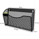 Senhoglb Porte-documents mural A4 en maille métallique, format paysage, 1 Pocket, avec plaquette d’étiquetage, Noir, Offre spéciale Nouvel An, Idées cadeaux image 1