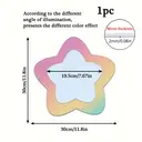 Autocollant Mural Miroir en PVC, Étoile Colorée en Acrylique, 30×30cm image 3