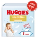 Huggies Pure Extra Care Sensitive Plastic Free Baby Wipes 3 x 48 Wipes image 2