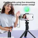 The Verbex K21 Dual Microphone is a wireless mini microphone for live streaming, recording, and interviews. It features noise reduction and an all-in-one button-style design, compatible with Type-C interface. image 5