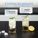 COMFEE' RCI12GY1EU(E) Machine à glaçons, 8 glaçons en 6 min., 12 kg/24 h, réservoir d’eau 1,3 L, fonction d’autonettoyage, format compact, pelle et bac inclus pour la maison - Gris image 5