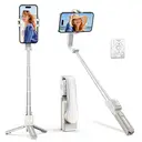 hohem 4-in-1 Foldable Single-Axis Smartphone Gimbal｜Selfie Stick · Tripod · 360° Rotation for Live Streaming｜Portable Anti-Shake Design with Detachable Remote｜Compatible with iOS/Android image 0