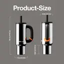 CHAKO LAB BaWang Insulated Stainless Steel Tumbler Tumbler with Handle and Straw 33oz Cup Holder Friendly for Travel Leakproof Water Bottle BPA-Free 316 stainless steel liner Silver image 5