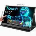 UPERFECT 15.6" Touchscreen Portable Monitors for Laptop 1080P Mobile Monitor with Mini HDTV/USB-C External Monitors for Laptop/Phone/Game Console, VESA Mountable image 8