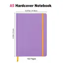 Jubiluu Carnet ligné A5 à couverture rigide texturée avec marque-pages et élastique - Lavender Thoughts image 2