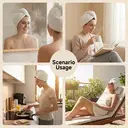 YIJINCHAN hair towel turban（White） image 6