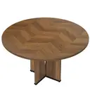 TRIBESIGNS Table ronde rustique pour 4 personnes marron - 100 cm image 5