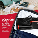 Tower Ceraglide Handheld Garment Steamer with Ceramic Soleplate, 1400W - Black and Red, T22038RED image 4