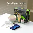 TEANAGOO Kit matcha cérémonie avec fouet et bol, 7 pièces - Dégradé vert rose image 4