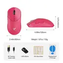 RAPOO VT2 MAX Wireless Gaming Mouse, True 8K Wireless Polling Rate, 53g Lightweight, Up to 750 Hr Battery, Nordic nRF54L15 MCU, 120-Million Optical Switch, 10 Programmable Buttons, Macro Enabled - Pink image 7