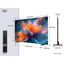 TCL 98T8C 98 Zoll QLED 4K HDR Ultra HD Fernseher, Smart TV mithilfe von Google TV (Dolby Vision Atmos, 144Hz Motion Clarity Pro, Game Bar, ALLM, FreeSync, Onkyo 2.1 Sound,Sprachsteuerung) image 2
