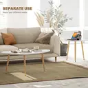 HOMCOM Coffee & Side Table Set Scandi White/Oak Effect image 5