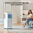 ELECCI Climatiseur Mobile 6000 BTU (1,8 kW), 4-en-1 Refroidissement/Déshumidification/Ventilation/Sommeil, Télécommande, Minuterie 24h, 16–30°C, Filtre Lavable, Kit Fenêtre, R290, Classe A image 6