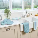 Dexam Single Oven Glove Love Colour 100% Cotton Duck Egg image 5