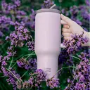 Bottle Bottle Insulated Mug 40 oz (1200 ml)， Mug with Straw and Handle， Stainless Steel Vacuum Straw Mug for Gifts， Parties， Office， Coffee (Purple), New Year Sale , Top gift picks image 4