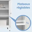 Ochama x SONGMICS Armoire de Bureau à 2 Portes, Verrouillable, en Acier, pour Bureau, Salon, Blanc image 5