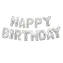 Unique Party Birthday Balloon Banner Kit, Silver image 0