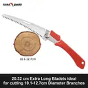 Flora Guard Scie de taille pliable en acier SK-5 avec poignée antidérapante - 20 cm image 2