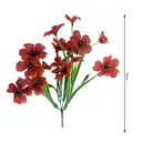 Wei's Moment 9Bundles Artificial  Flowers， UV Resistant Artificial Flowers Fake Plants Outdoor， 6 Colors Realistic Faux Plastic Spring Flower in Pots Indoor for Home Garden Porch Balcony Window Box Decor The sunset is red, New Year Sale , Top gift picks image 2