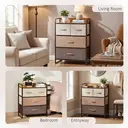 HOMCOM 4-Drawer Dresser, 3-Tier Storage Organizer, Tower Unit for Bedroom Hallway Closets with Steel Frame Wooden Top image 6