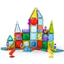 Tokky 3D Transparent Magnetic Tile Blocks 126-Piece Light Rolling Ball Track STEM Educational Assembled Toys Strong Magnetic ABS Safe Material Creative Building Set Exquisite Color Box Packaging J008 image 3