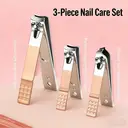 18 in 1 Professional Manicure Set, Portable Nail Clippers & Eyebrow Grooming Kit, Stainless Steel Nail Care Tools with Leather Case for Travel & Home (Rose Gold)[Color Box] image 2