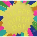 Neon Happy Birthday Gift Bag Large 26.5 (W) x 33 (L) x 14cm (H) image 1