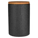 Geome Dolomite and Matt Black Hex Canister image 1