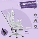 Vinsetto Gaming Chair, Ergonomic Reclining Computer Chair with Headrest, Lumbar Support and Ears for Girls & Adults, Purple image 6