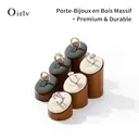 Oirlv Présentoir en Bois 3 Pièces pour Bagues – Support d’Exposition Homme/Femme, Organisateur de Bijoux pour Vitrine ou Comptoir, Porte-Alliances image 4